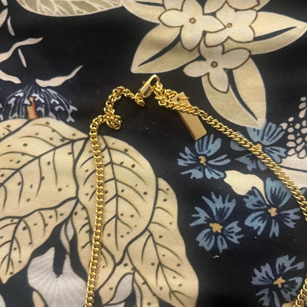 Christian Dior Gold Plated Logo Necklace Adjustable Chain Dior Letter Pendant - Picture 7 of 9